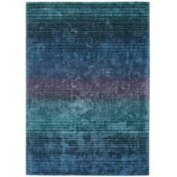 Santos Blue Gloss Modern Stripe Viscose Rug