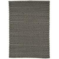 Santa Ana Grey Chunky Knitted Wool Rug