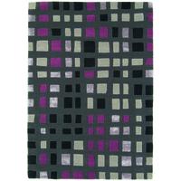 salerno grey pink wool viscose geometric rug