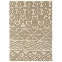 safi taupe aztec modern acrylic rug