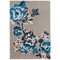 Safi Blue Floral Acrylic Modern Rug