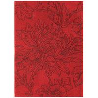 safi cream red acrylic modern rug