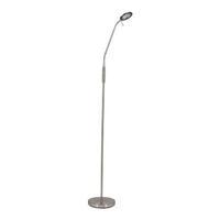 Satin Nickel Task Floor Lamp, Silver