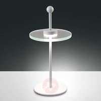 saturn futuristic led table lamp in white