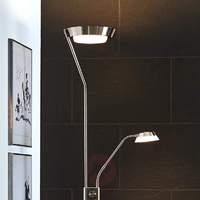 Sarrione steel LED floor lamp, matt nickel