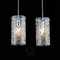 Sandblasted glass lampshades - hanging lamp Fresh