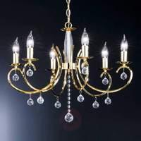 Sala Chandelier Elegant Polished Brass Six Bulbs