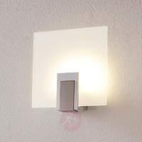 Sara glass wall lamp with LED and switch