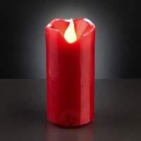 Safe LED wax candle, 5 cm x 9.5 cm, red
