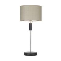 SA4222 Saddler Table Lamp In Black Leather Effect, Base Only