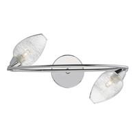 SAK0950 SAKI 2 Light Wall Light In Polished Chrome