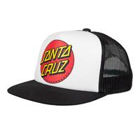 Santa Cruz Classic Dot Snapback Kids Cap - White/Black