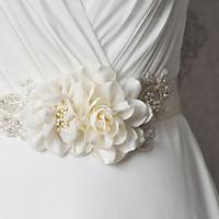 satin wedding party evening dailywear sash appliques pearls floral rhi ...