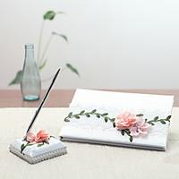 Satin Garden Theme Fairytale Theme Floral ThemeWithPetals Guest Book Pen Set