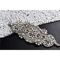 Satin Wedding / Party/ Evening / Dailywear Sash - Beading / Pearls / Crystal / Rhinestone Women\'s Sashes/Without Ribbons