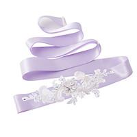 satin wedding party evening dailywear sash sequins beading appliques p ...