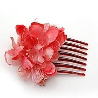 satin lace plastic headpiece wedding special occasion casual hair comb ...