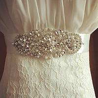 satin wedding party evening sash beading rhinestone beading rhinestone