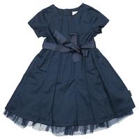 sateen girls dress blue quality kids boys girls