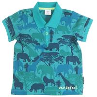 safari baby polo shirt turquoise quality kids boys girls