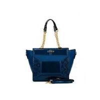 sally young blue chain strap bag blue