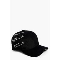 safety pin baseball cap black