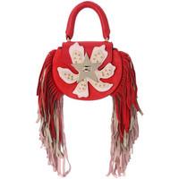salar mimi paradise red leather and suede handbag womens shoulder bag  ...
