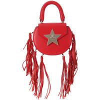 Salar Mimi Mini Knots red leather fringed handbag women\'s Shoulder Bag in red