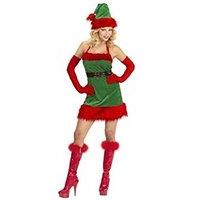 Santa\'s Elf Girl\'s Costume Christmas Nativity Fancy Dress (m)