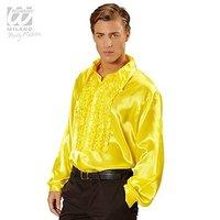 Satin Ruffle Shirt - Yellow (m/l)