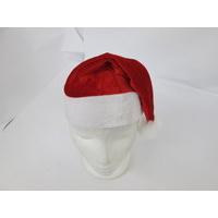 santa hat velvet red white 38cm junior