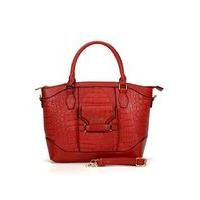 sally young red textured bag red