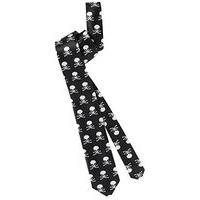 Satin Skull Neckties Accessory For Halloween Fancy Dress