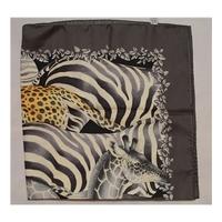 Salvatore Ferragamo - Silver Safari - 100% Silk Scarf