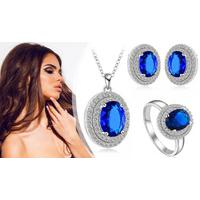 Sapphire Pendant Set