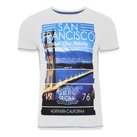 San Fran Motif T-Shirt in White - Dissident