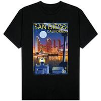 San Diego; California - Skyline at Night