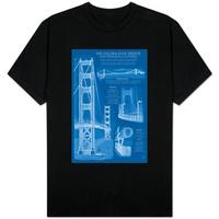 San Francisco; CA; Golden Gate Bridge Technical Blueprint