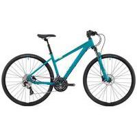 saracen urban cross 1 2017 womens hybrid bike bluegreen 13 inch