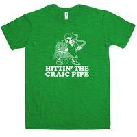 Saint Patrick\'s Day T Shirt - Hittin\' The Craic Pipe