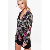 Satin Floral Paisely Night Shirt - multi