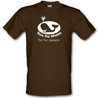 save the whales eat the japanese male t shirt