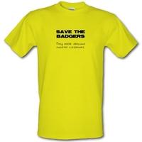 Save the Badgers They Make Delicious Road-Kill Casseroles male t-shirt.