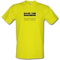 save the badgers they make delicious road kill casseroles male t shirt