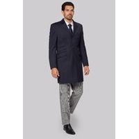 Savoy Taylors Guild Regular Fit Navy Covert Coat