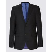Savile Row Inspired Grey Tailored Fit Wool Jacket
