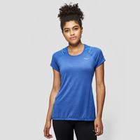 saucony freedom short sleeve running top blue blue