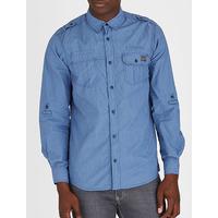 savini cotton pinstripe shirt in blue dissident