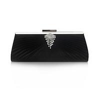 Satin Shell With Rhinestone Evening Handbags/ Clutches More Colors Available