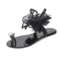 Sandals Spring Comfort PU Casual Flat Heel Others Black Gray